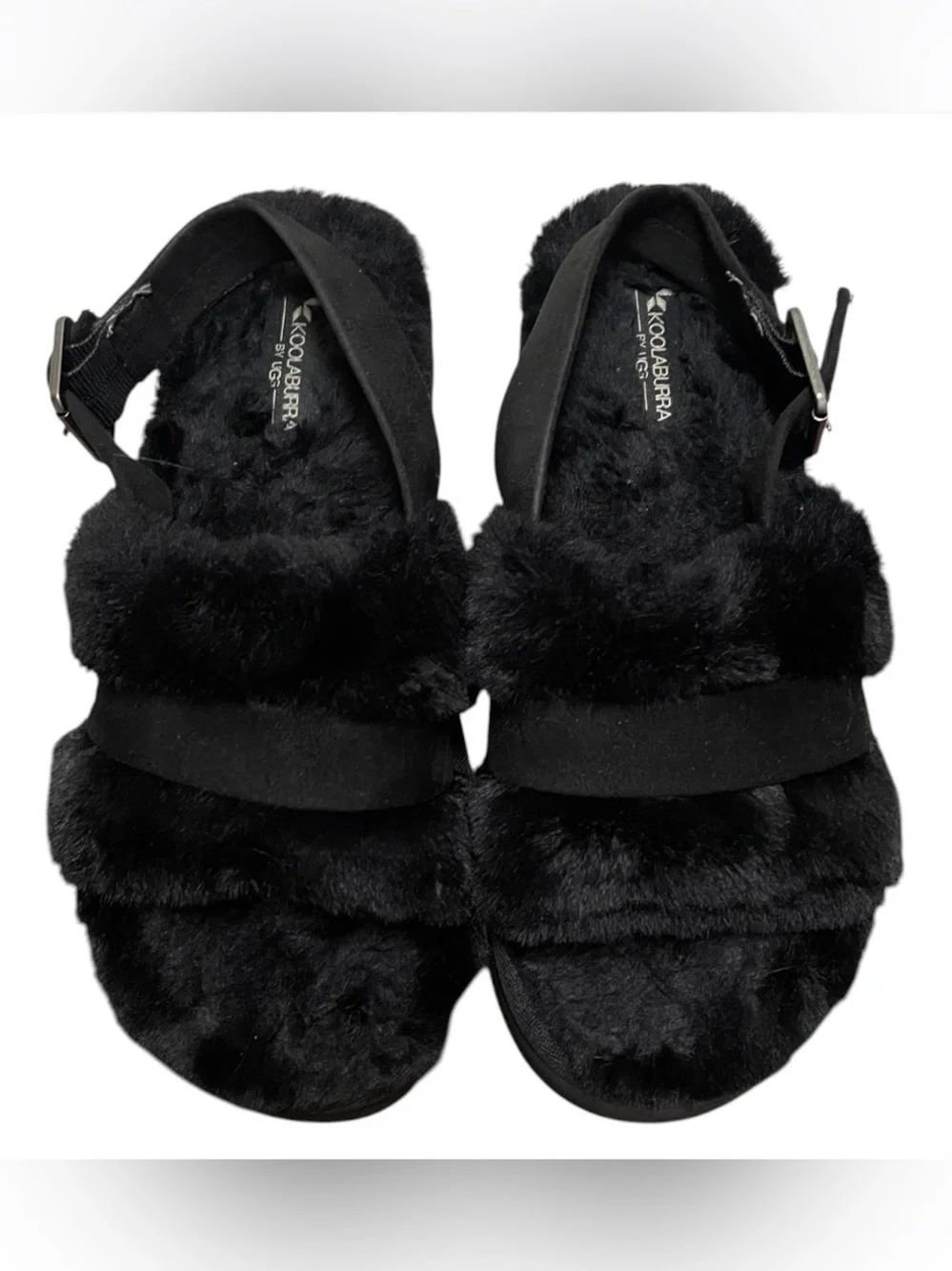 koolaburra by ugg fuzz’d out sandal black
